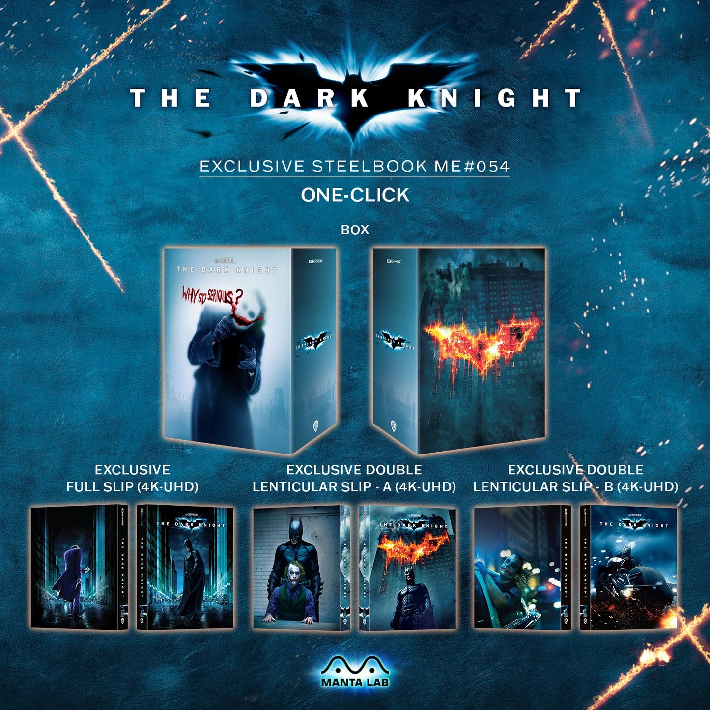 Manta Lab - The Dark Knight - One Click - 4K UHD Steelbook