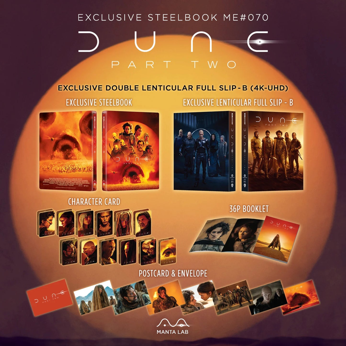 Manta Lab - Dune: Part Two - Double Lenticular B - 4K UHD Steelbook