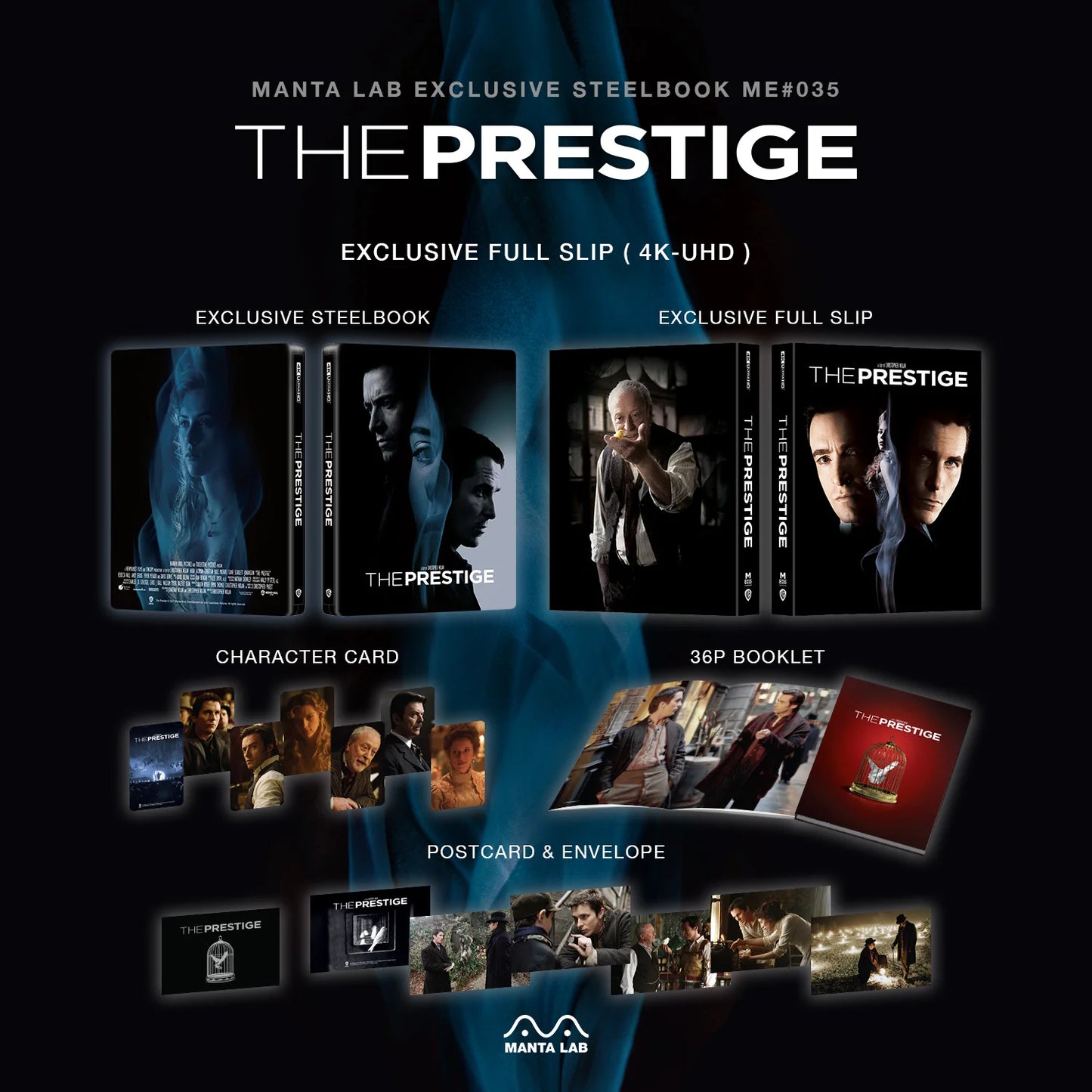 Manta Lab - The Prestige - Full Slip - 4K UHD Steelbook