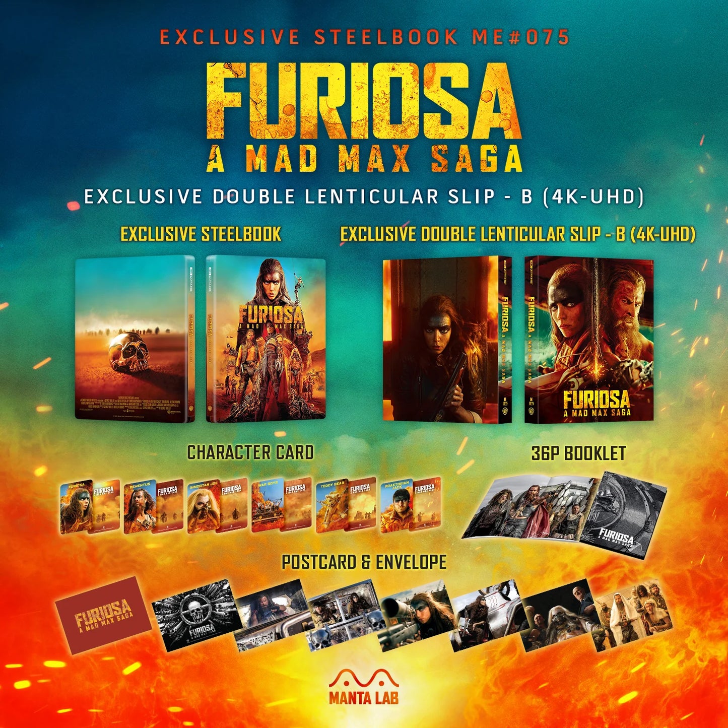 Manta Lab - Furiosa - Double Lenticular A - 4K UHD Steelbook