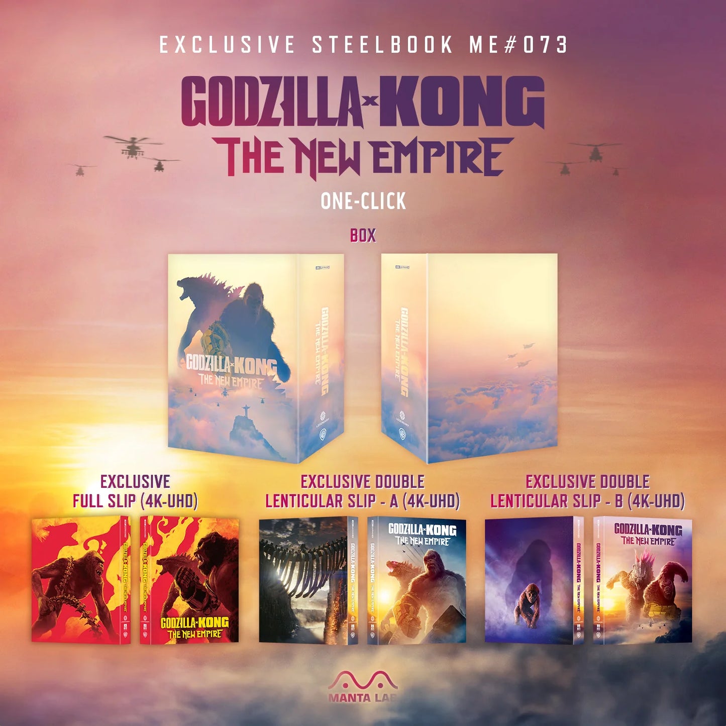 Manta Lab - Godzilla x Kong: The New Empire - One Click - 4K UHD Steelbook