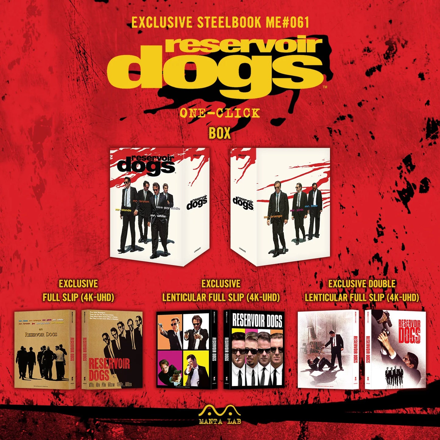 Manta Lab - Reservoir Dogs - One Click - 4K UHD Steelbook