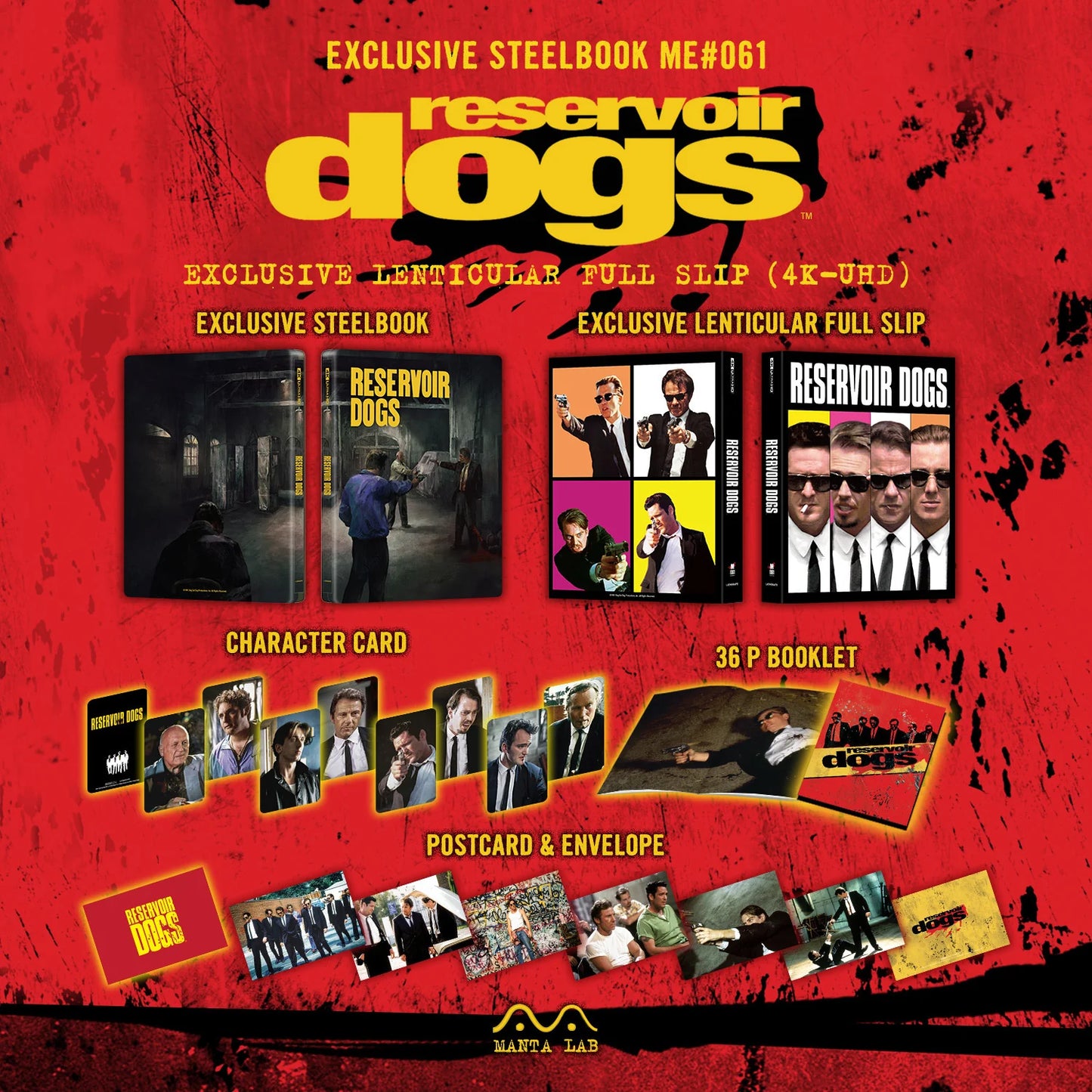Manta Lab - Reservoir Dogs - Single Lenticular - 4K UHD Steelbook