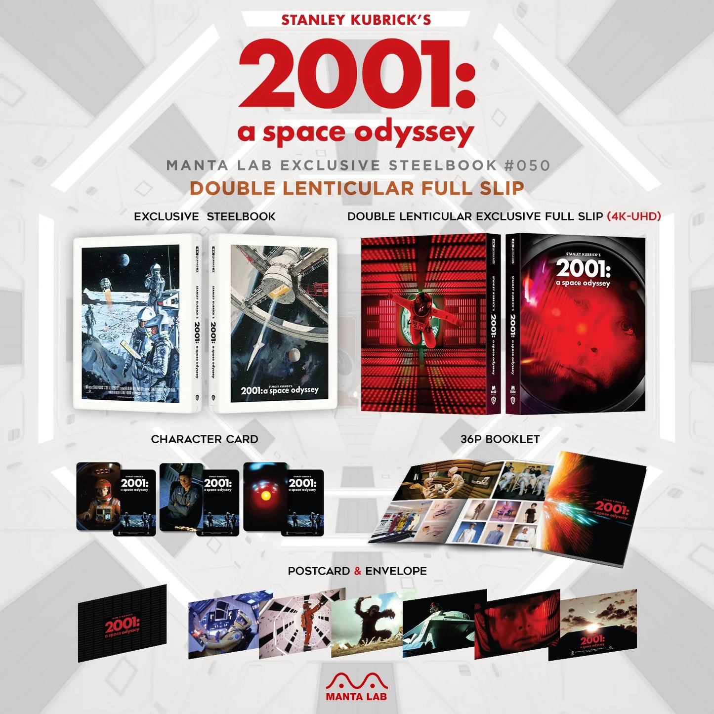 Manta Lab - 2001: A Space Odyssey - Double Lenticular - 4K UHD Steelbook