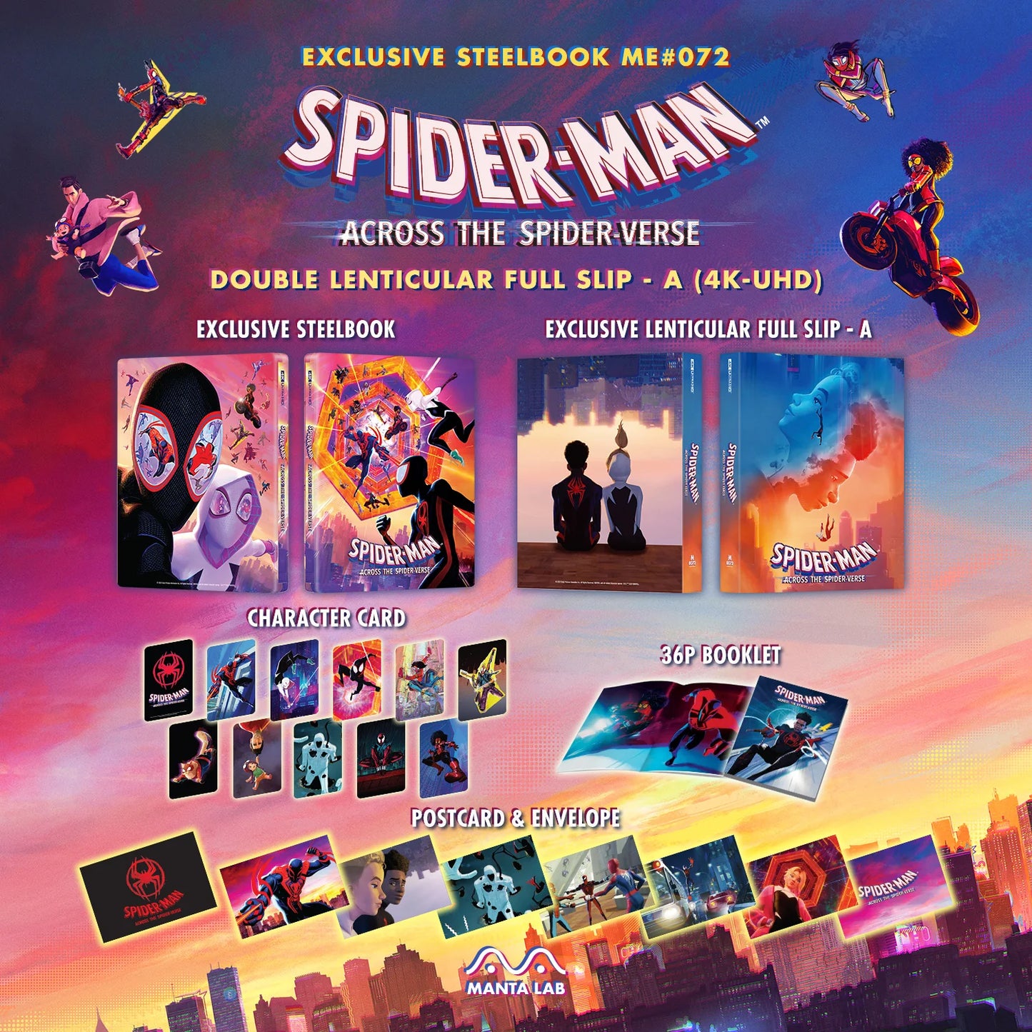 Manta Lab - Spider-Man: Across the Spider-Verse - Double Lenticular A - 4K UHD Steelbook