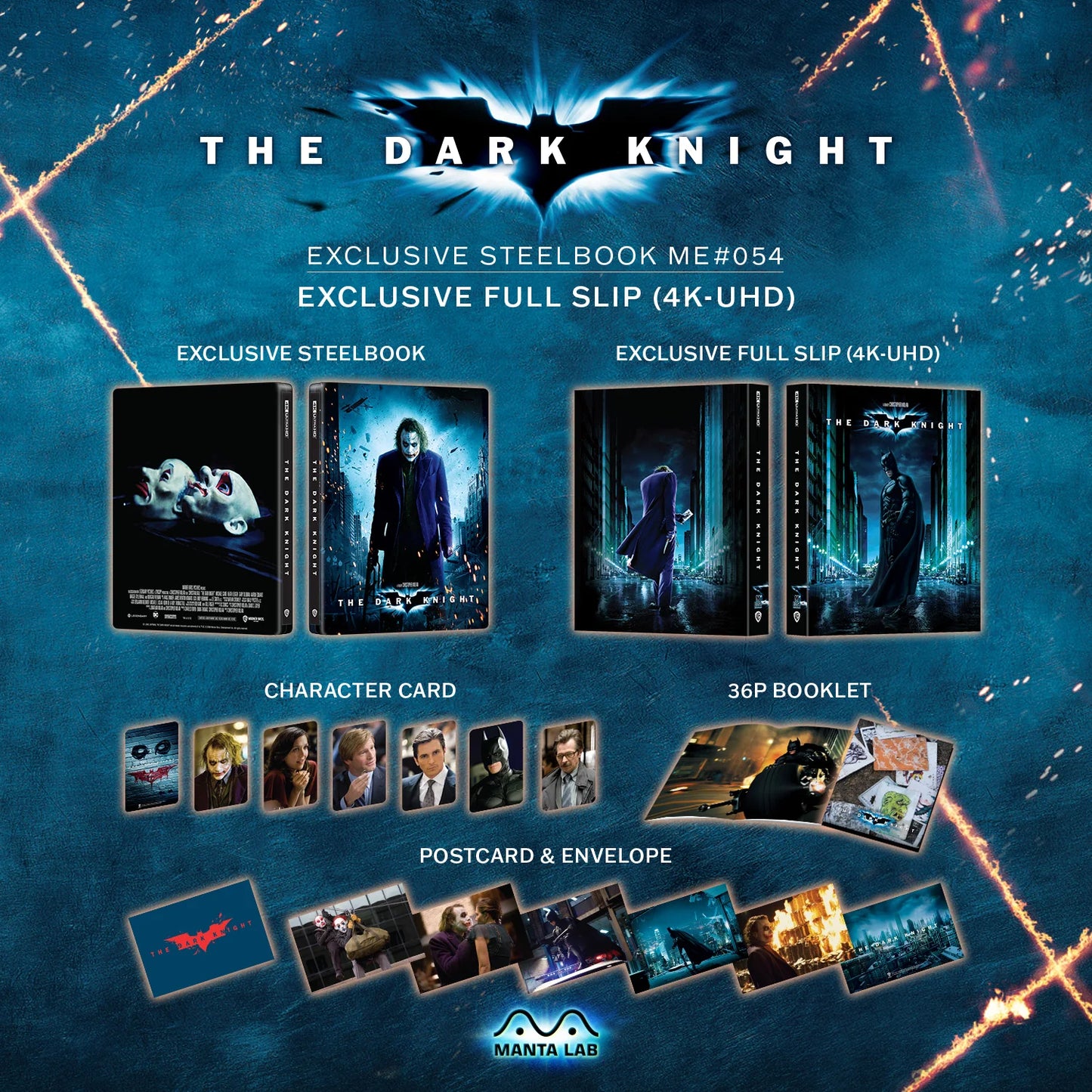 Manta Lab - The Dark Knight - Full Slip - 4K UHD Steelbook