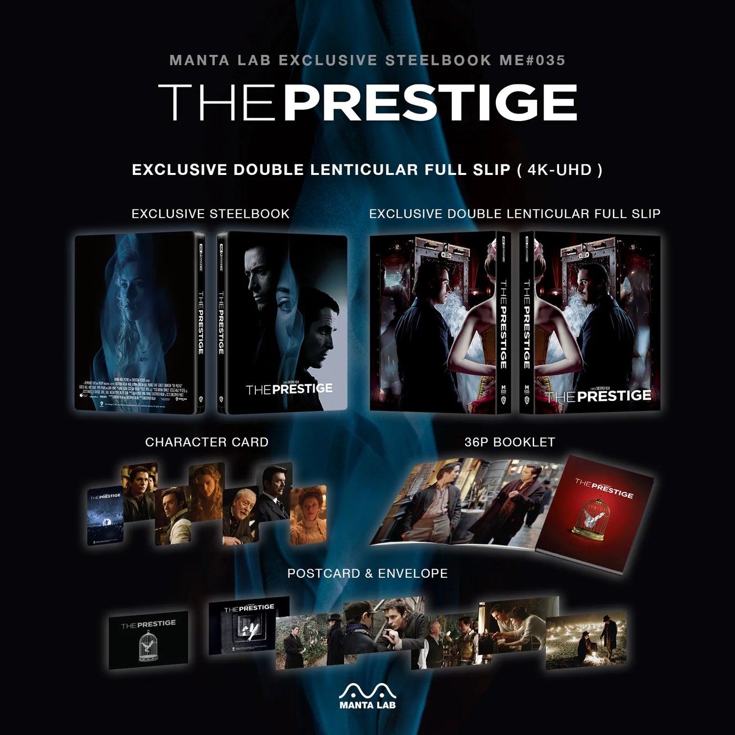 Manta Lab - The Prestige - Double Lenticular - 4K UHD Steelbook