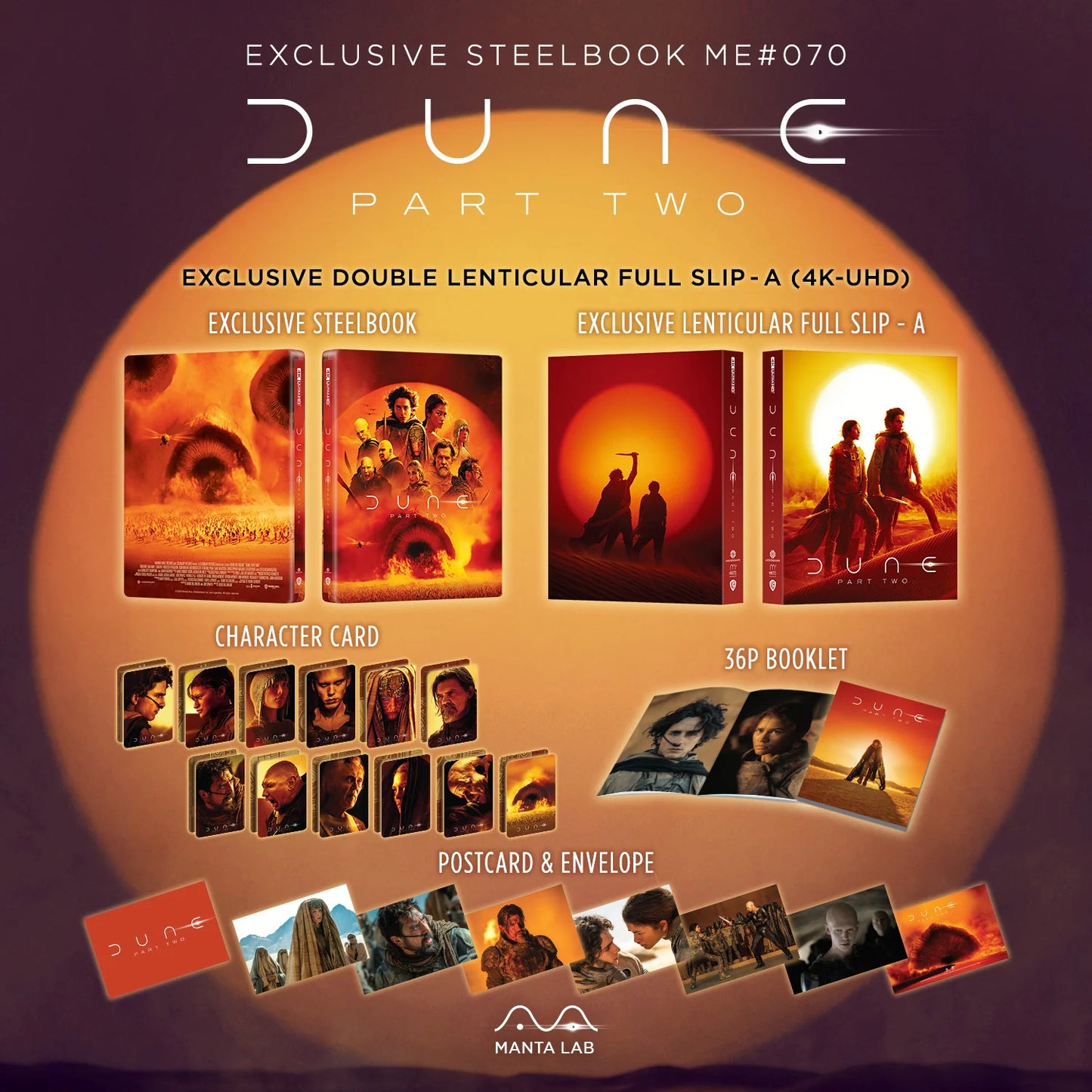 Manta Lab - Dune: Part Two - Double Lenticular A - 4K UHD Steelbook