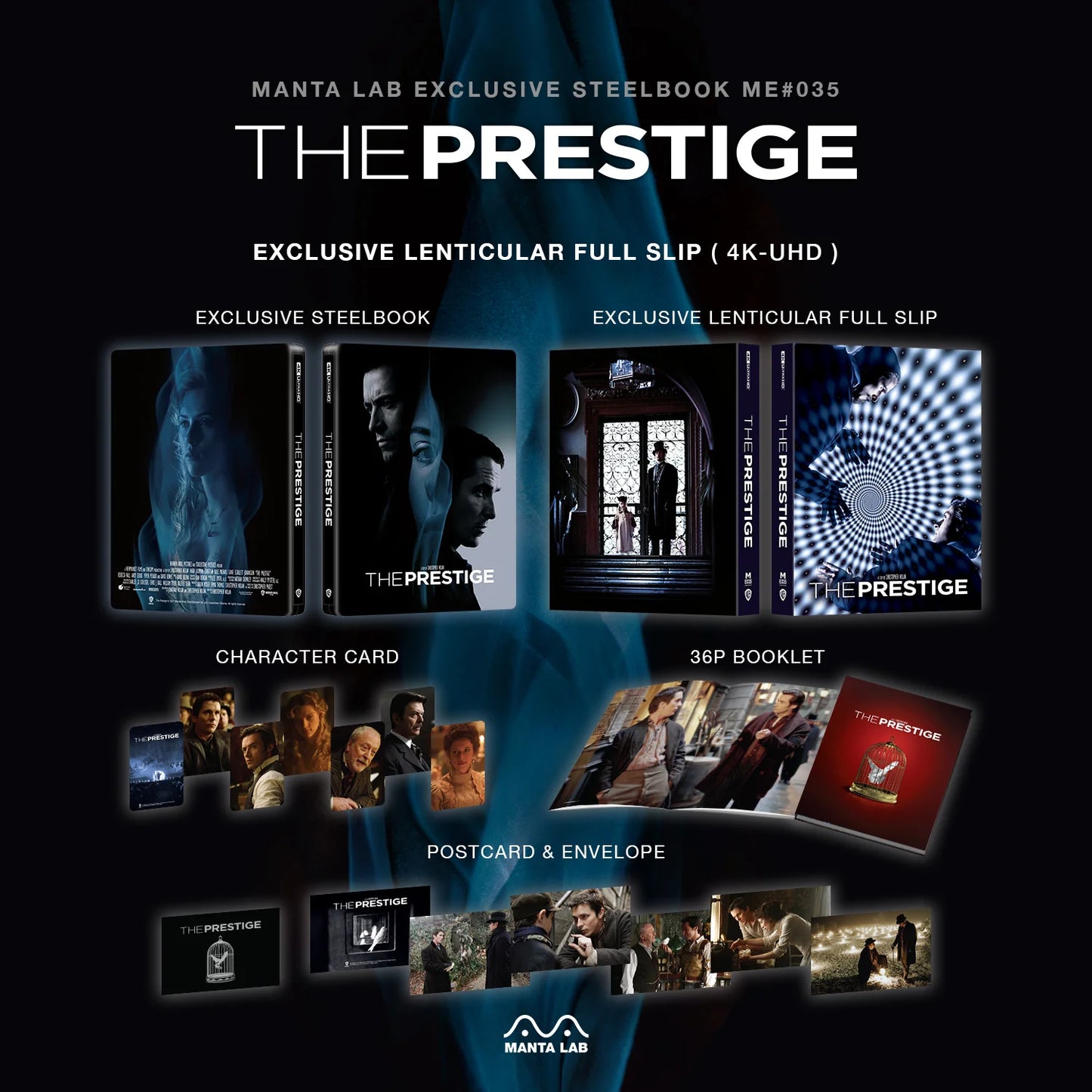 Manta Lab - The Prestige - Single Lenticular - 4K UHD Steelbook