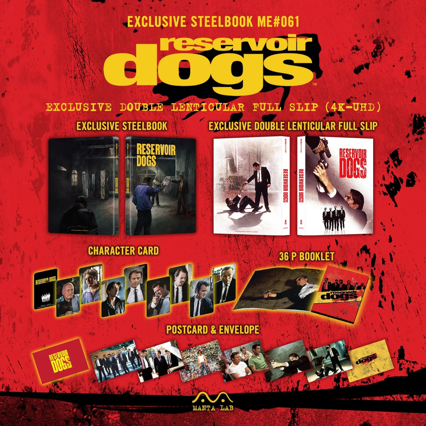 Manta Lab - Reservoir Dogs - Double Lenticular - 4K UHD Steelbook