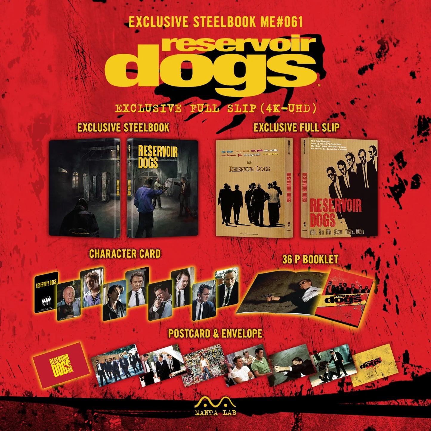 Manta Lab - Reservoir Dogs - Full Slip - 4K UHD Steelbook