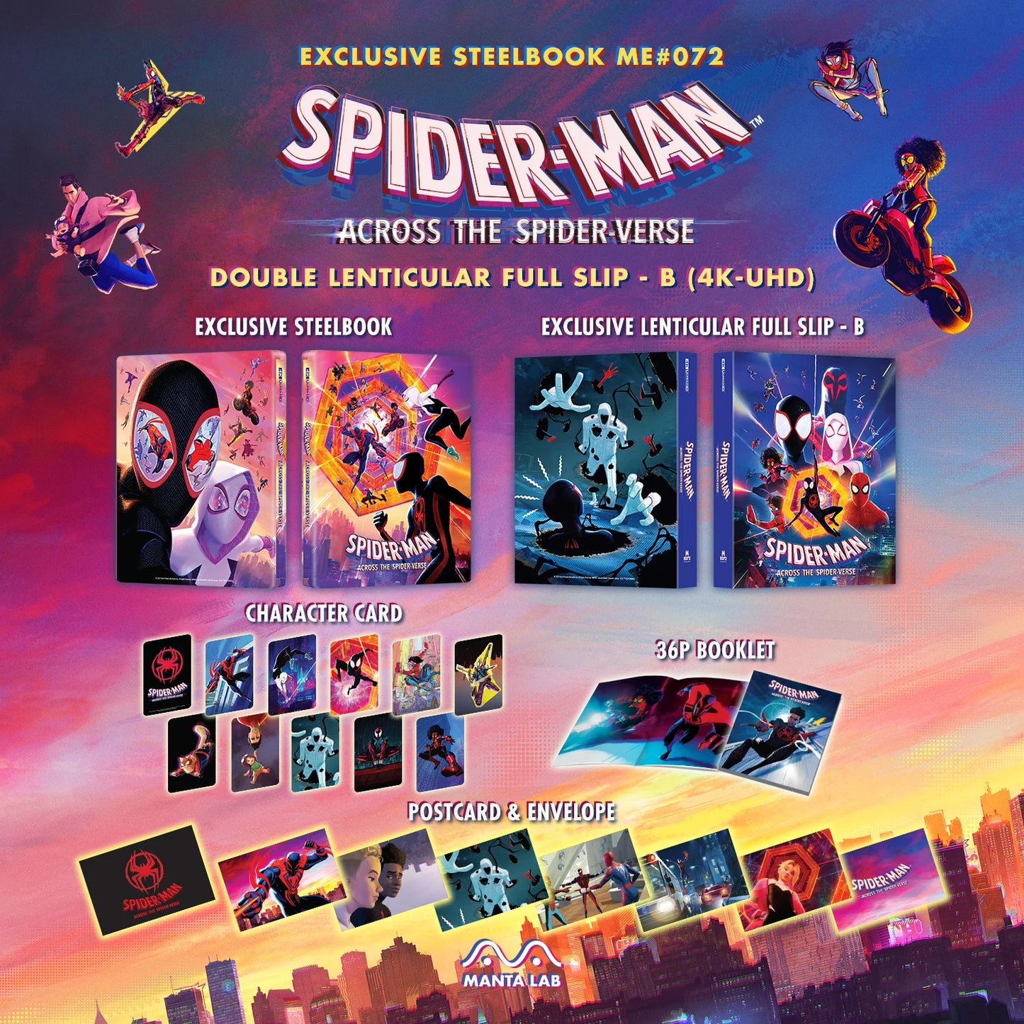 Manta Lab - Spider-Man: Across the Spider-Verse - Double Lenticular B - 4K UHD Steelbook